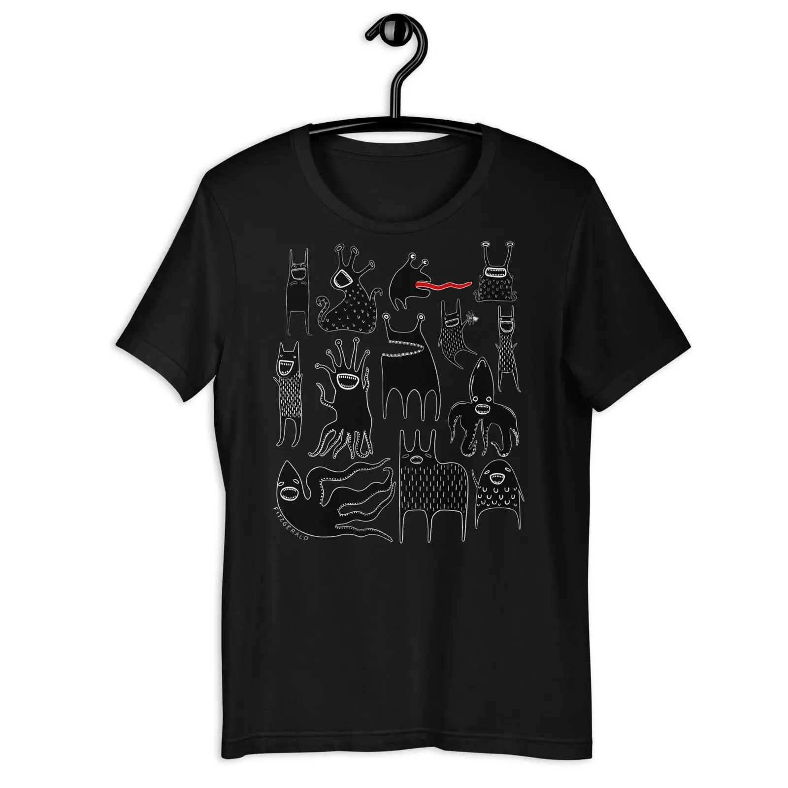 Quirky Vintage Fashion - 카와이 고스 몬스터 티셔츠 기발하고 기발한