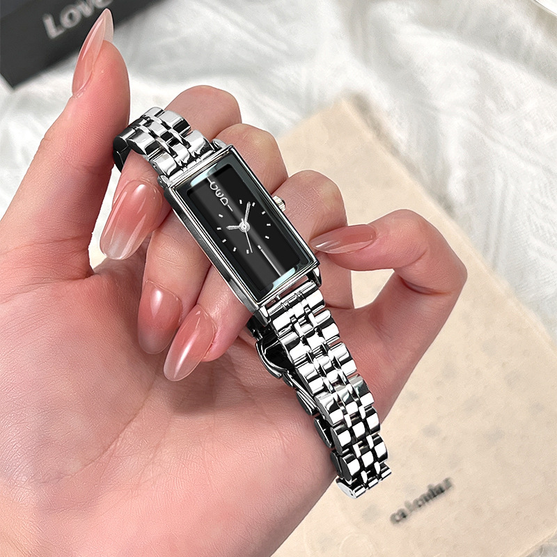 Vintage Fashion Watches - GEDI 빈티지 럭셔리 직사각형 스테인레스 스틸