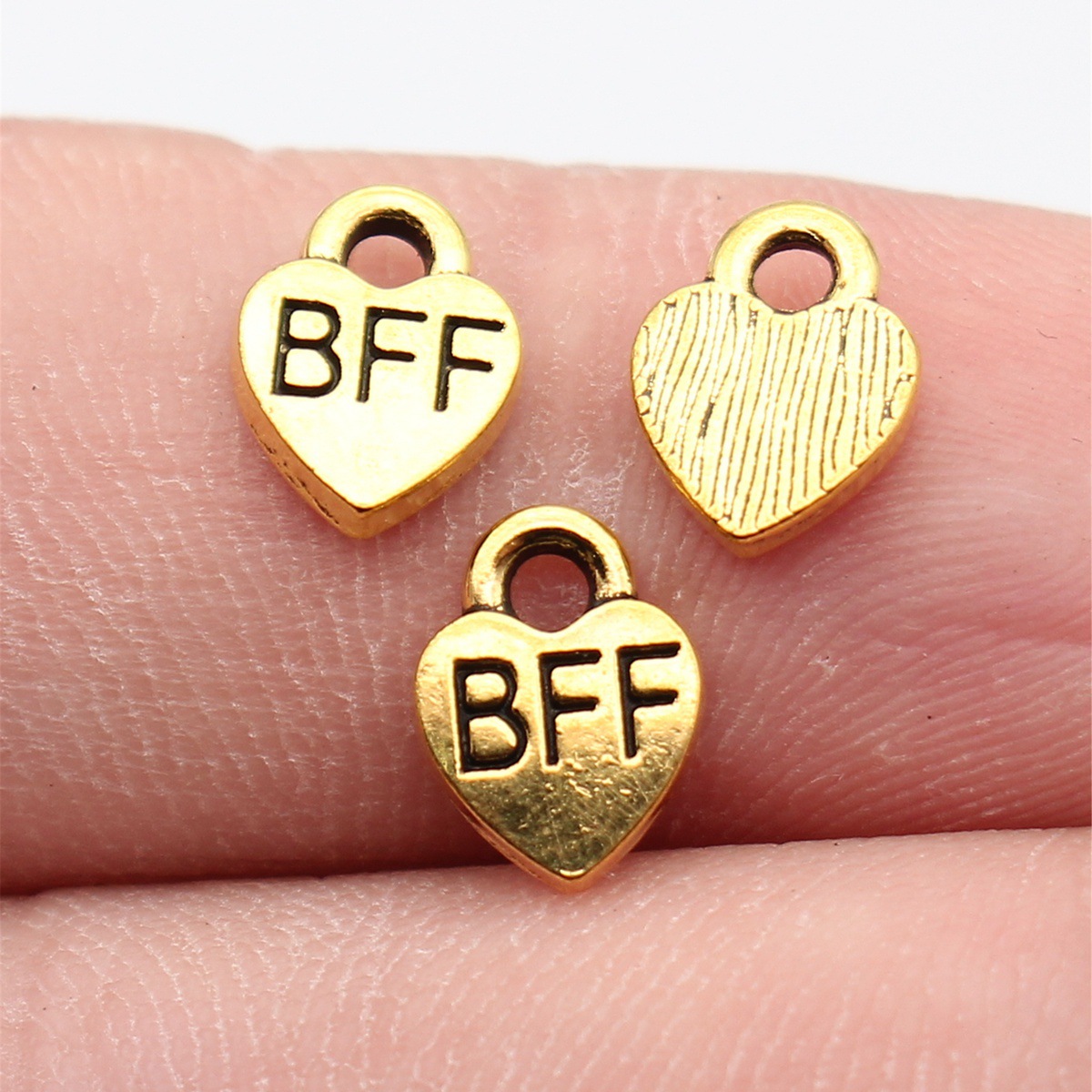 Vintage Fashion Words - 40pcs 9.3x7mm 앤티크 골드 컬러 Bff