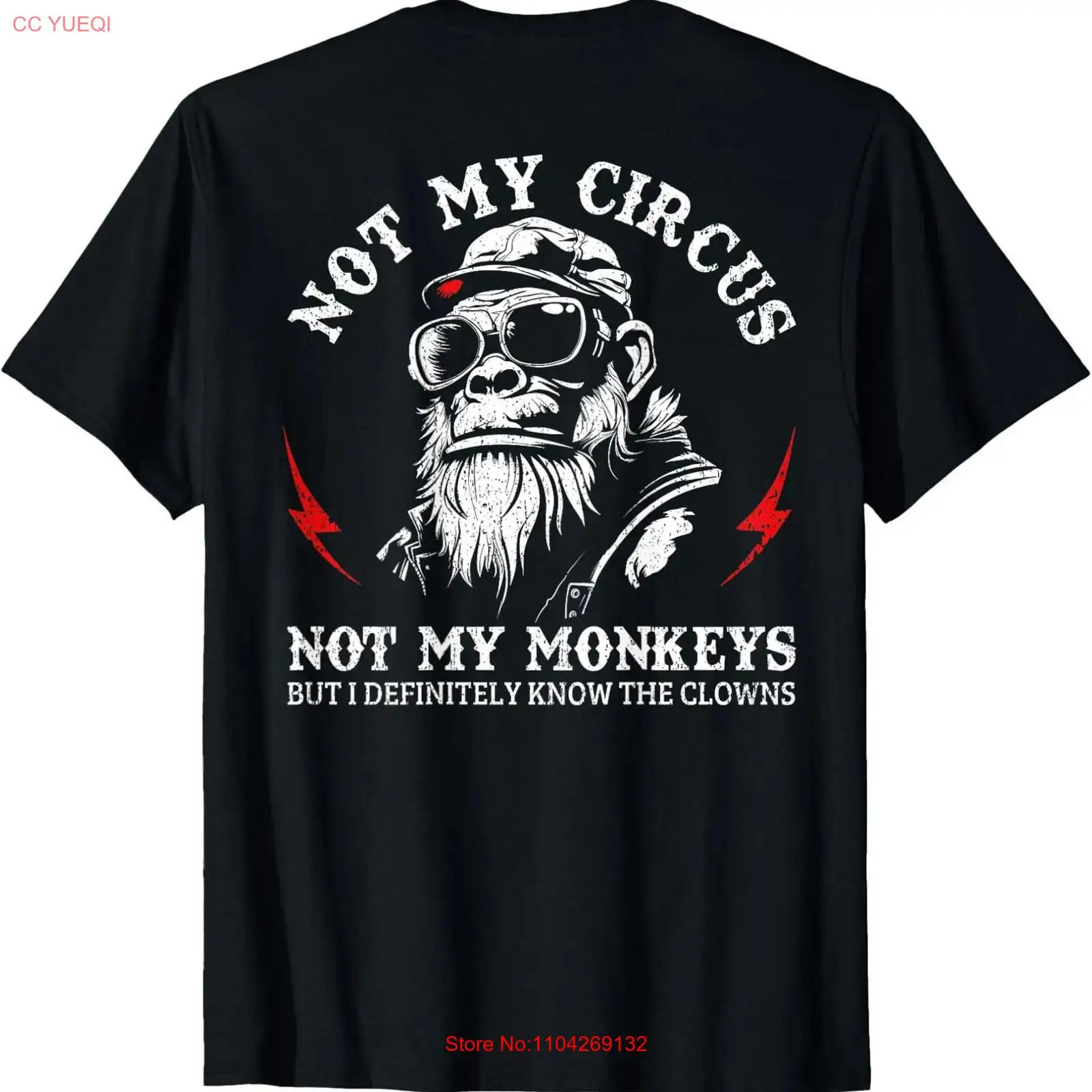 Vintage Flannel Shirt - Not My Circus Monkeys Funny Gorilla