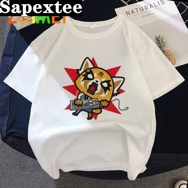 Vintage Fashion Tv - 여성 애니메이션 일본 Aggretsuko 하라주크 프린트