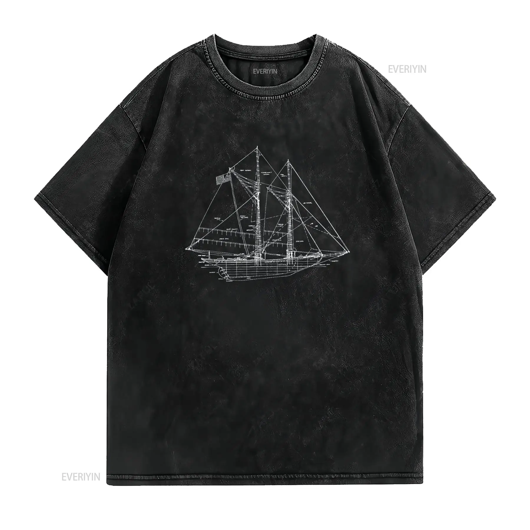 세일링 빈티지 블루프린트 요트 티셔츠 빈티지 워시드 스 - Vintage Yacht Fashion 리뷰 및 가격
