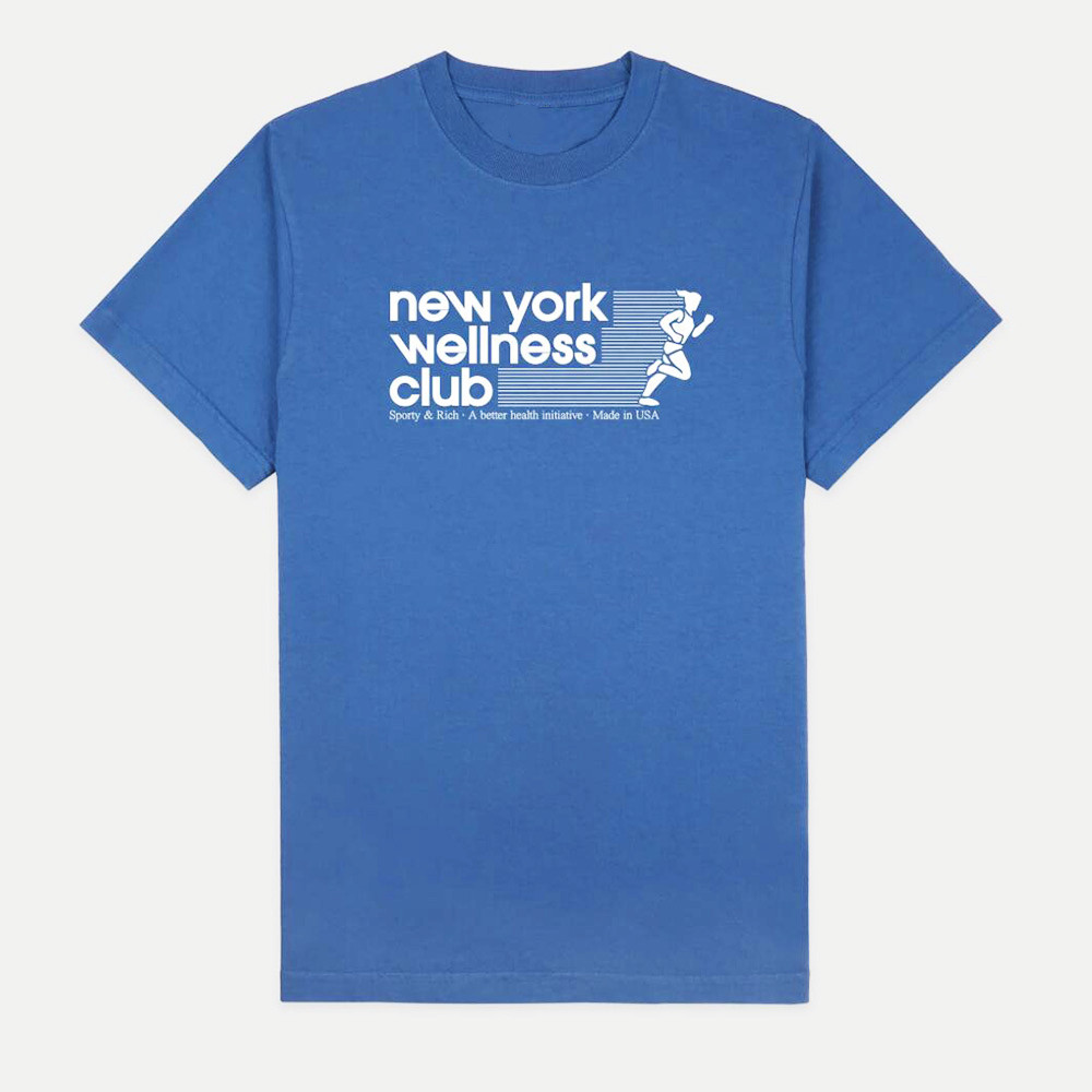 뉴욕 웰니스 클럽 레터 프린트 빈티지 스타일 티셔츠 유 - Vintage Fashion New York 리뷰 및 가격