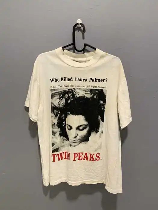 공포 영화 테마 프린트 티셔츠 TV 드라마 Twin P - Vintage Fashion Tv 리뷰 및 가격