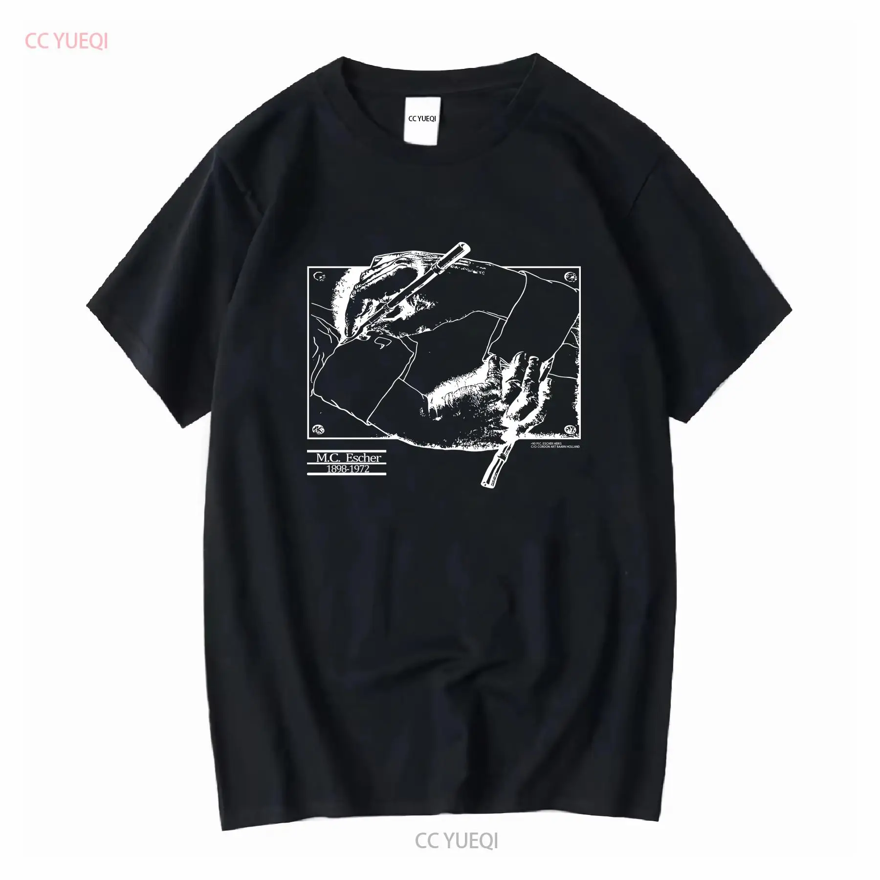 빈티지 1990 MC Escher T 셔츠 남성용 대형 - Vintage Fashion Art 리뷰 및 가격