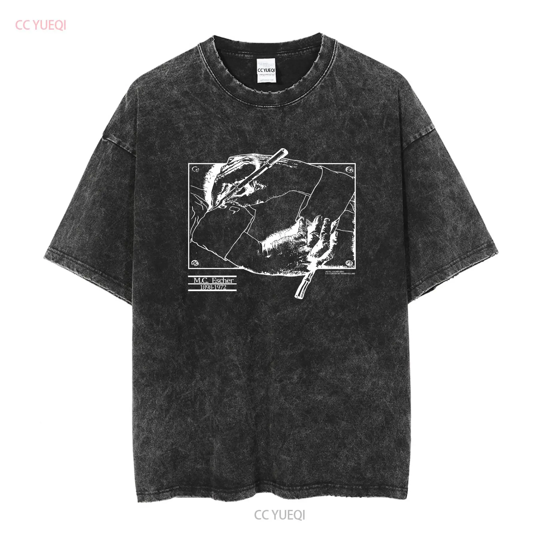 빈티지 1990 MC Escher T 셔츠 남성용 대형 - Vintage Fashion Art 리뷰 및 가격