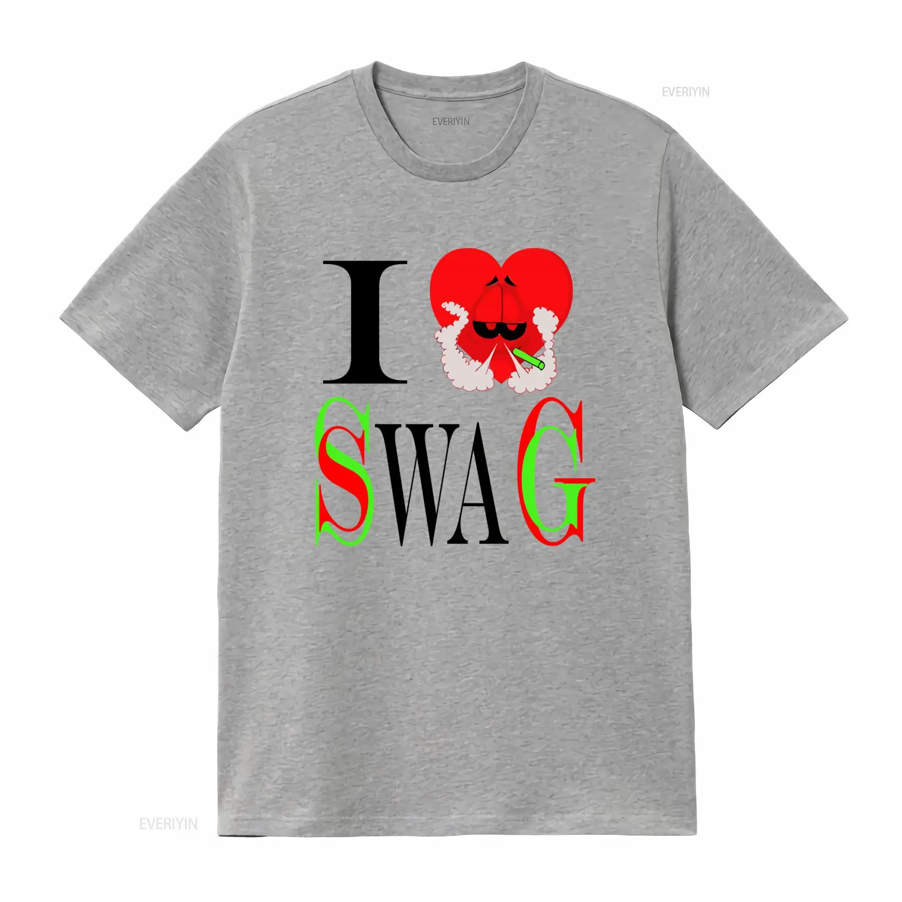 I Swag 하트 프린트 티셔츠 레트로 스타일 트렌디한 - Vintage Fashion Looks 리뷰 및 가격