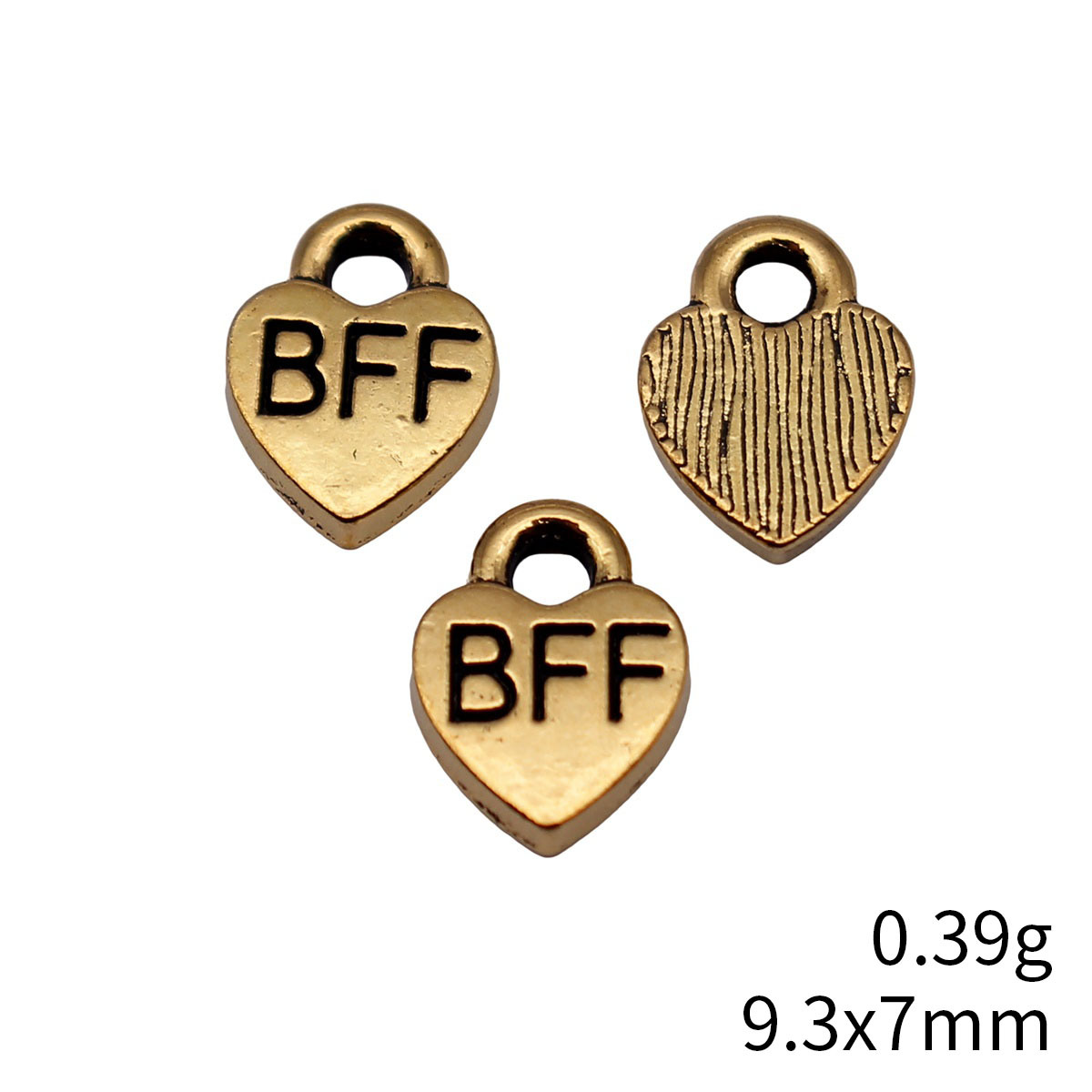 40pcs 9.3x7mm 앤티크 골드 컬러 Bff Be - Vintage Fashion Words 리뷰 및 가격