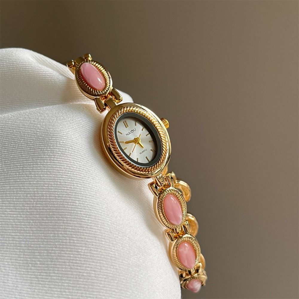 새로운 빈티지 컬러 보석 여성용 시계 우아한 타원형 쿼 - Vintage Fashion Watches 리뷰 및 가격