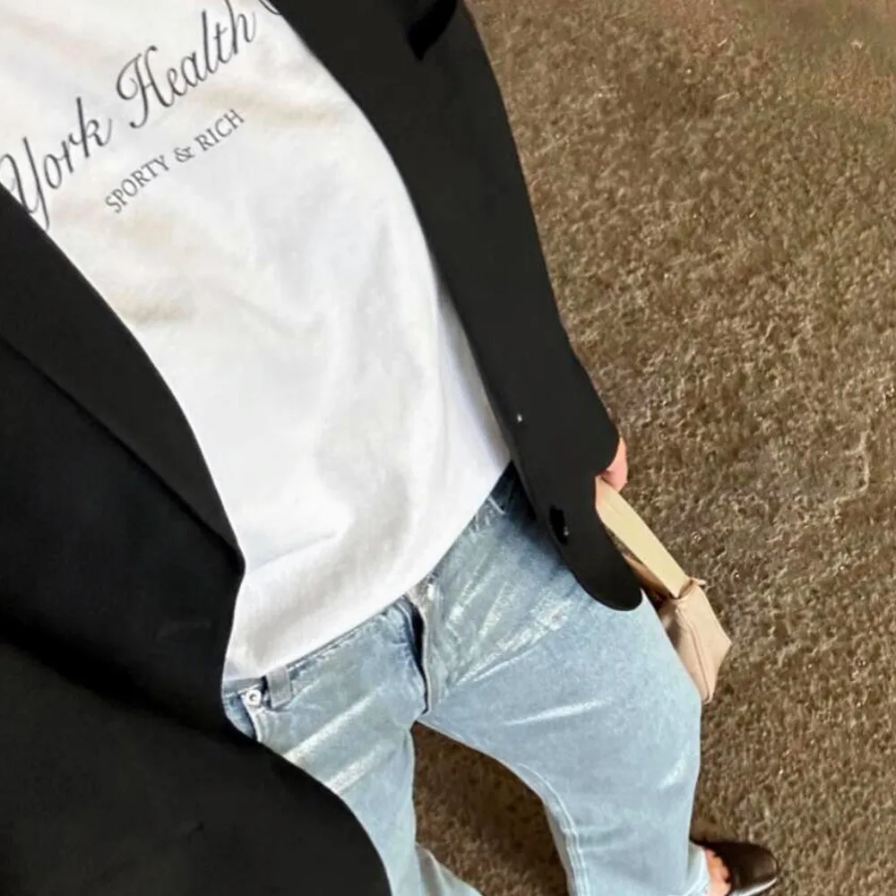 뉴욕 레터 프린팅 여성 티셔츠 코튼 티셔츠 패션 캐주얼 - Vintage Fashion New York 리뷰 및 가격