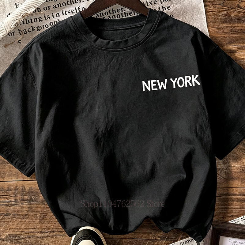 뉴욕시 패턴 프린트 티셔츠 여성용 여름 캐주얼 패션 빈 - Vintage Fashion New York 리뷰 및 가격