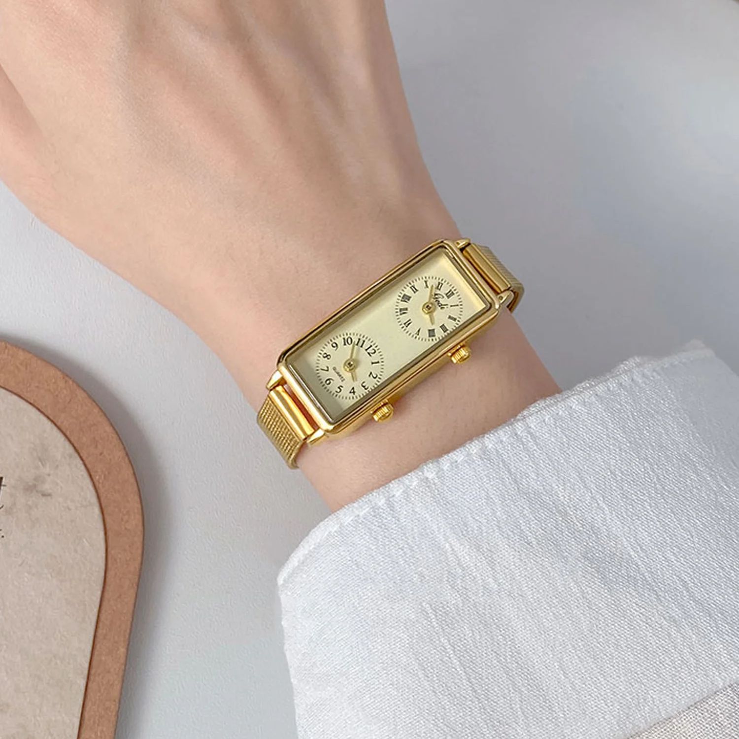 게디 패션 크리에이티브 여성용 시계 듀얼 무브먼트 타임 - Vintage Fashion Watches 리뷰 및 가격
