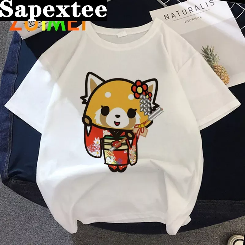 여성 애니메이션 일본 Aggretsuko 하라주크 프린 - Vintage Fashion Tv 리뷰 및 가격