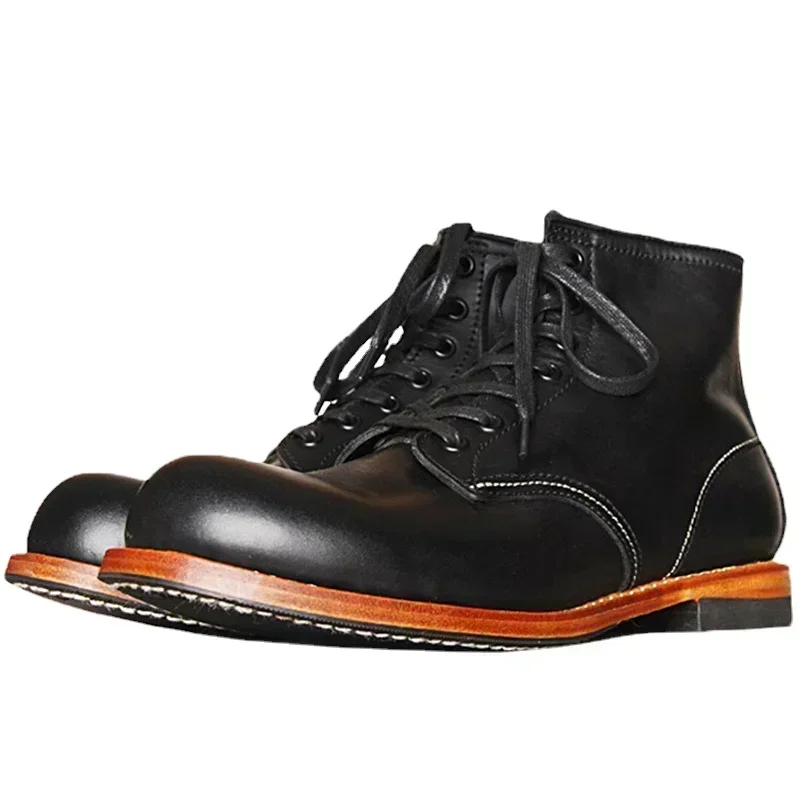 남성용 빈티지 굿이어 웰티드 정품 가죽 부츠, 수제 작 - Vintage Fashion Mens 리뷰 및 가격