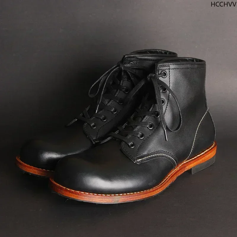 남성용 빈티지 굿이어 웰티드 정품 가죽 부츠, 수제 작 - Vintage Fashion Mens 리뷰 및 가격